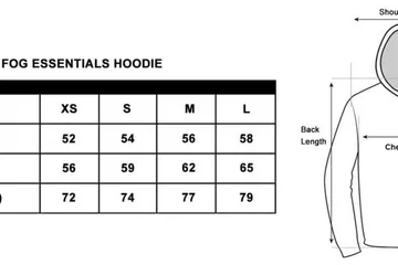 Complete Guide to Essentials Fear of God Hoodie Size Chart